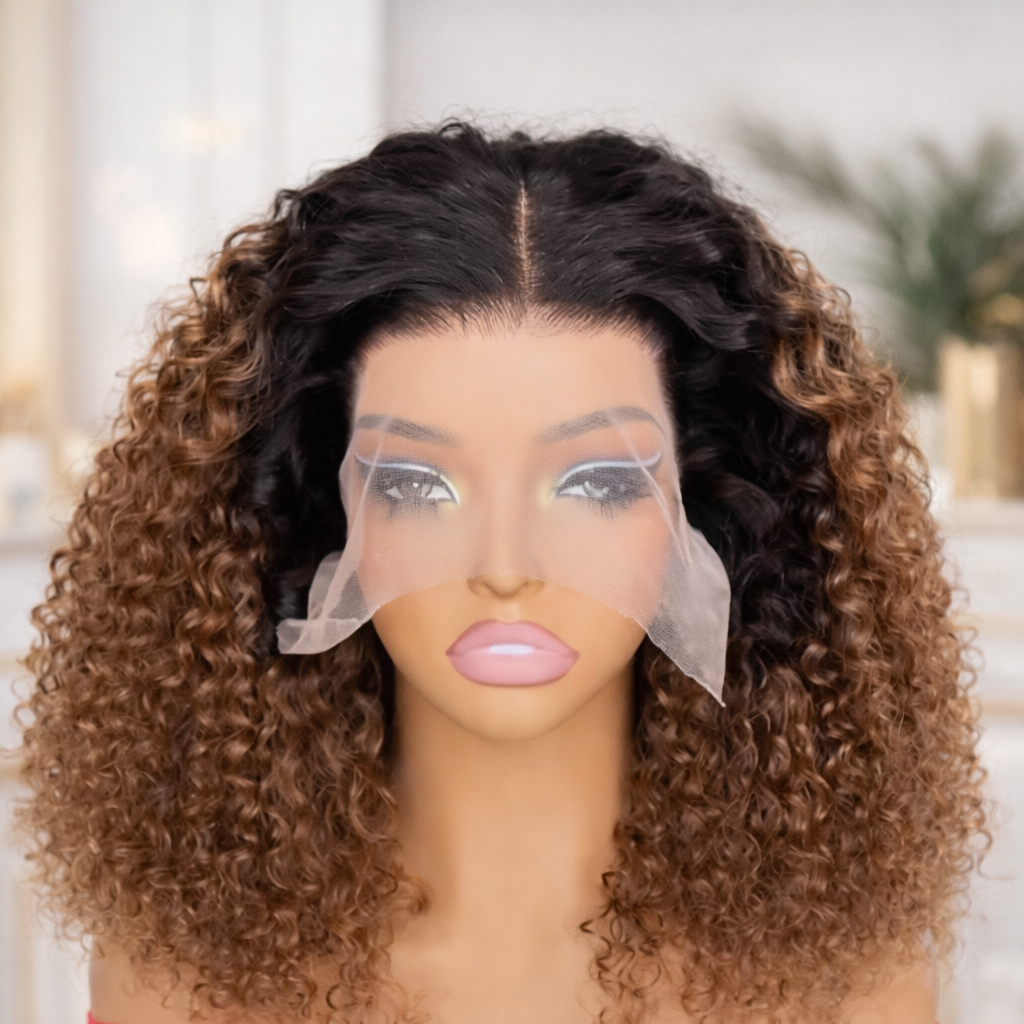 Perruque  Bouclée Ombre Double Drawn – Volume Luxe & Boucles Souples