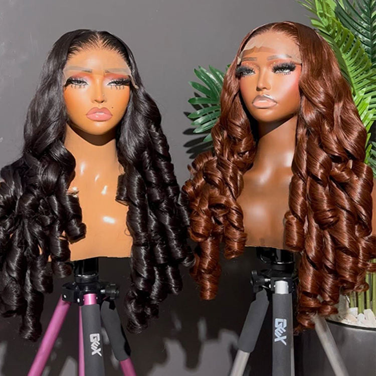 Bouncy Curly HD Lace Wig – 100% Cheveux Vietnamiens