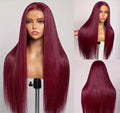 Bone Straight Burgundy Lace Wig – 28 Inches