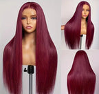 Bone Straight Burgundy Lace Wig – 28 Inches