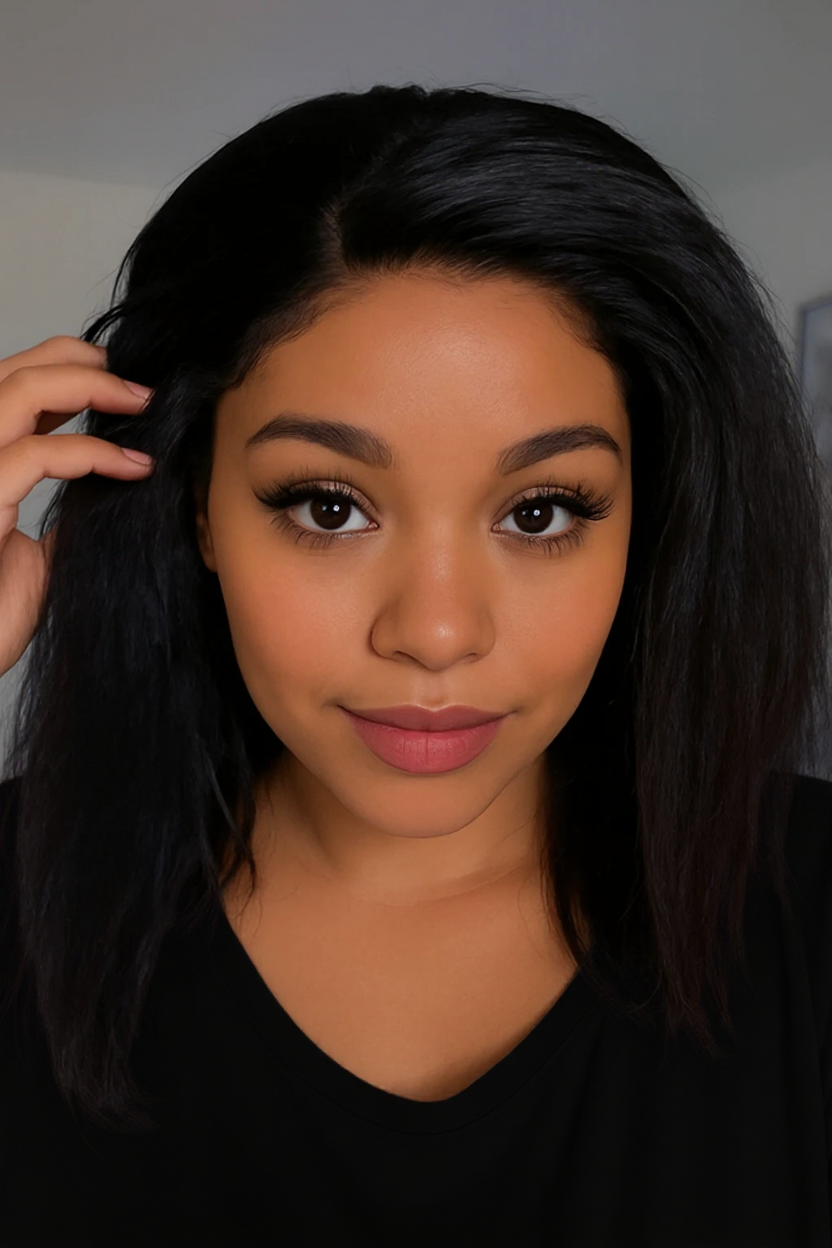 Perruque Kinky 5x6 – Effet Naturel sans colle